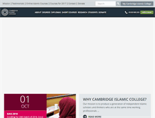 Tablet Screenshot of cambridgeislamiccollege.org
